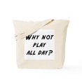 thumbnail image 1 of CafePress - Play All Day Tote Bag - Unisex Canvas Tote Bag, Beige, 1-Piece, 1 of 7