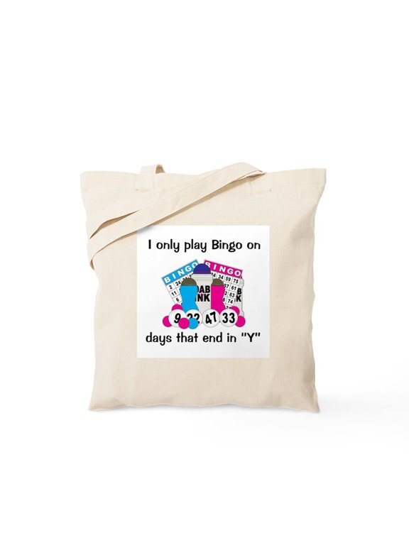 - Play Bingo On Days Tote Bag - Unisex Canvas Tote Bag, Beige, 1-Piece