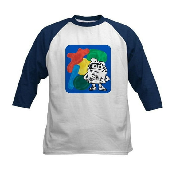 CafePress - Play Doh Can Splatter Baseball Jersey - Kids Cotton Baseball Jersey, 3/4 Sleeve Shirt
