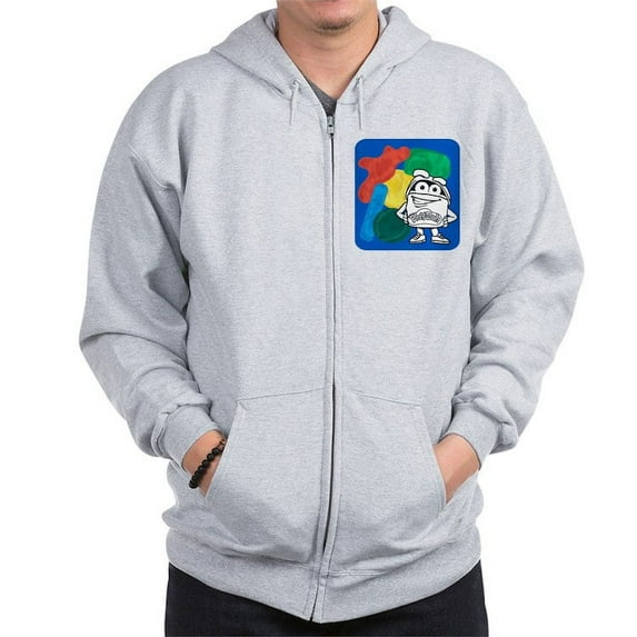 CafePress - Play Doh Can Splatter Sweatshirt - Zip Hoodie, Classic Hooded Sweatshirt with Metal Zipper
