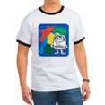 thumbnail image 1 of CafePress - Play Doh Can Splatter T Shirt - 100% Cotton Ringed T-Shirt, 1 of 4