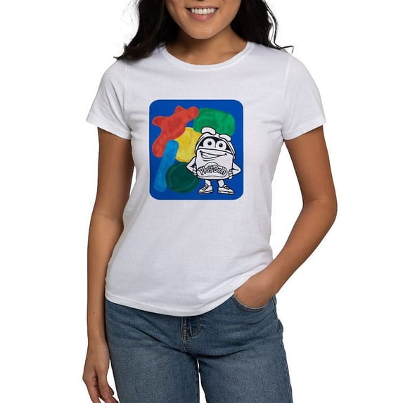 CafePress - Play Doh Can Splatter T Shirt - Women's Classic T-Shirt