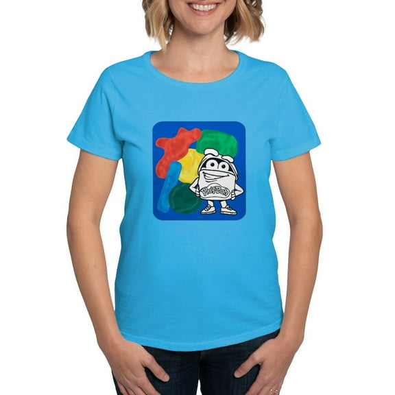 CafePress - Play Doh Can Splatter T Shirt - Women's Traditional Fit Dark T-Shirt