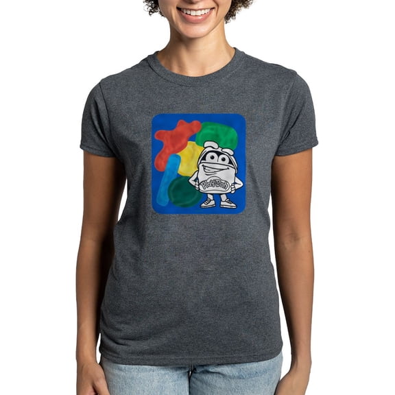 CafePress - Play Doh Can Splatter T Shirt - Women's Traditional Fit Dark T-Shirt