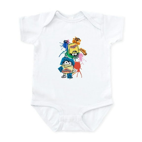 CafePress - Play Doh Cans Splatter Body Suit - Baby Light Bodysuit, Size Newborn - 24 Months
