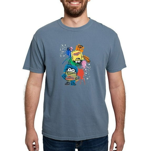 CafePress - Play Doh Cans Splatter T Shirt - Mens Comfort Colors Shirt