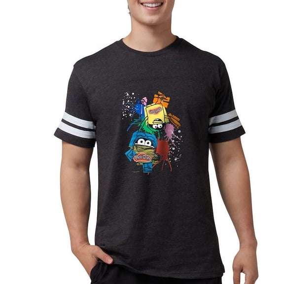 CafePress - Play Doh Cans Splatter T Shirt - Mens Football Shirt