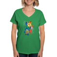 thumbnail image 1 of CafePress - Play Doh Cans Splatter T Shirt - Women's V-Neck Dark T-Shirt, 1 of 4