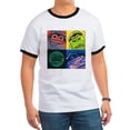 thumbnail image 1 of CafePress - Play Doh Characters T Shirt - 100% Cotton Ringed T-Shirt, 1 of 4