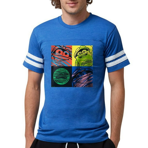 CafePress - Play Doh Characters T Shirt - Mens Football Shirt