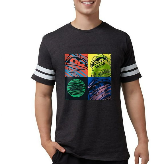 CafePress - Play Doh Characters T Shirt - Mens Football Shirt