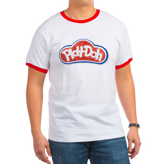 CafePress - Play Doh Classic Logo T Shirt - 100% Cotton Ringed T-Shirt