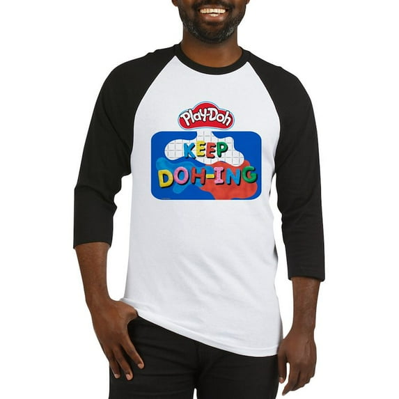 CafePress - Play Doh Keep Doh Ing Baseball Jersey - Cotton Baseball Jersey, 3/4 Raglan Sleeve Shirt