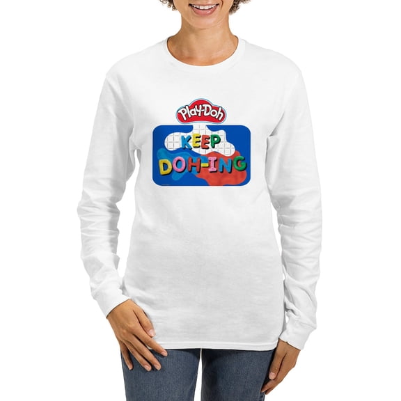 CafePress - Play Doh Keep Doh Ing Long Sleeve T Shirt - Women's Long Sleeve Graphic Casual T-Shirt