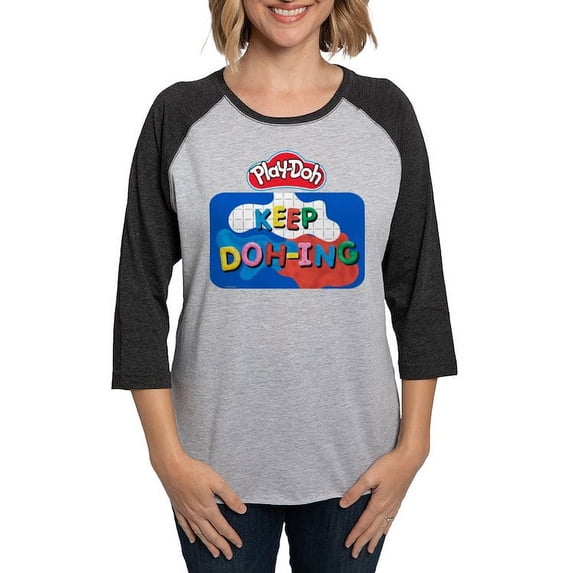 CafePress - Play Doh Keep Doh Ing Long Sleeve T Shirt - Womens Baseball Tee