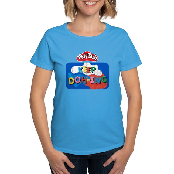 CafePress - Play Doh Keep Doh Ing T Shirt - Women's Traditional Fit Dark T-Shirt