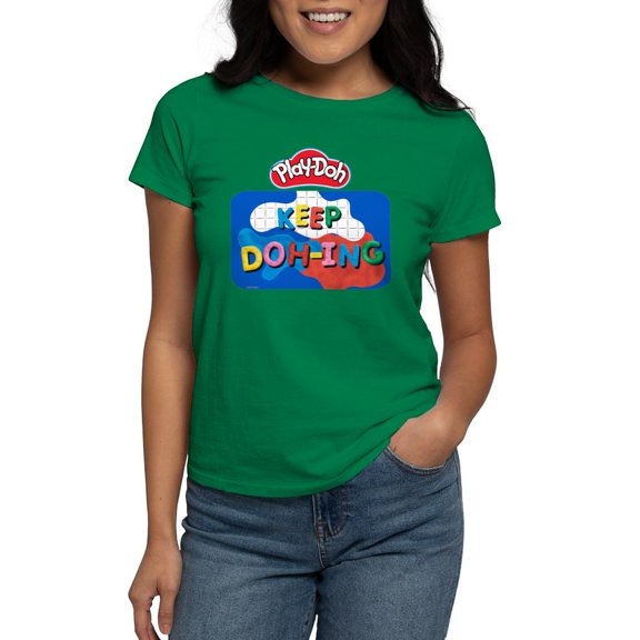 CafePress - Play Doh Keep Doh Ing T Shirt - Women's Traditional Fit Dark T-Shirt