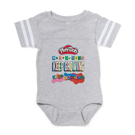 CafePress - Play Doh Keep Going Keep Growing - Cute Infant Baby Football Bodysuit