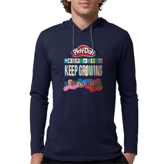 CafePress - Play Doh Keep Going Keep Growing Long Sleeve T Shirt - Mens Hooded Shirt