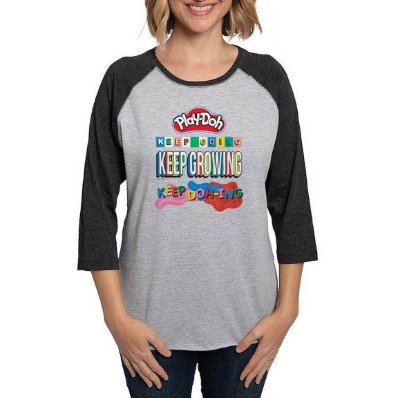 CafePress - Play Doh Keep Going Keep Growing Long Sleeve T Shirt - Womens Baseball Tee