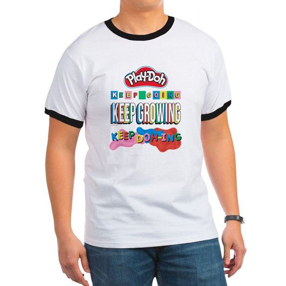 CafePress - Play Doh Keep Going Keep Growing T Shirt - 100% Cotton Ringed T-Shirt