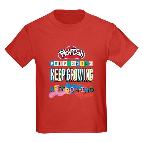 CafePress - Play Doh Keep Going Keep Growing T Shirt - Dark T-Shirt Kids XS-XL