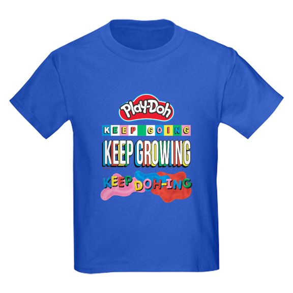 CafePress - Play Doh Keep Going Keep Growing T Shirt - Dark T-Shirt Kids XS-XL