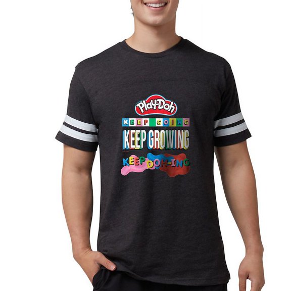 CafePress - Play Doh Keep Going Keep Growing T Shirt - Mens Football Shirt
