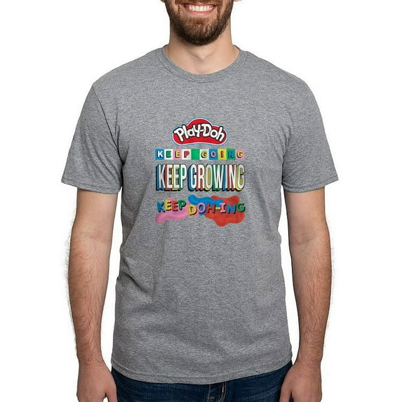 CafePress - Play Doh Keep Going Keep Growing T Shirt - Mens Tri-blend T-Shirt