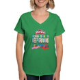 thumbnail image 1 of CafePress - Play Doh Keep Going Keep Growing T Shirt - Women's V-Neck Dark T-Shirt, 1 of 4