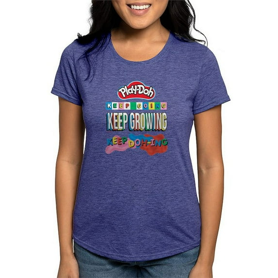 CafePress - Play Doh Keep Going Keep Growing T Shirt - Womens Tri-blend T-Shirt