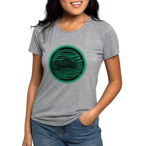 CafePress - Play Doh Logo Green T Shirt - Womens Tri-blend T-Shirt