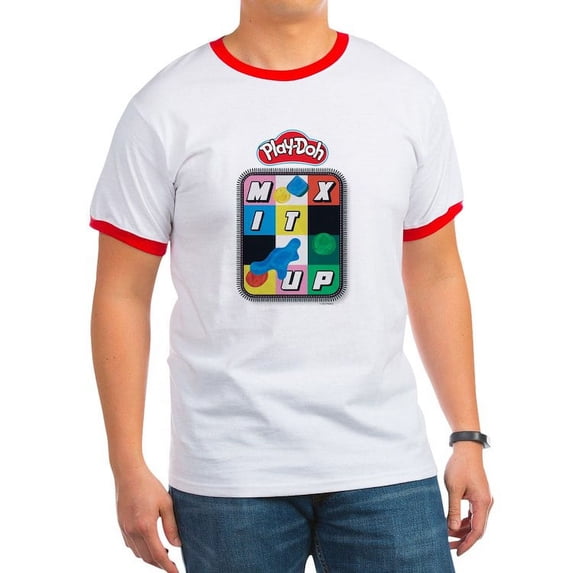 CafePress - Play Doh Mix It Up T Shirt - 100% Cotton Ringed T-Shirt