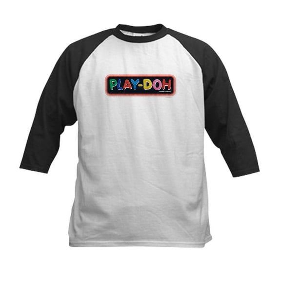 CafePress - Play Doh Stitched Logo Baseball Jersey - Kids Cotton Baseball Jersey, 3/4 Sleeve Shirt