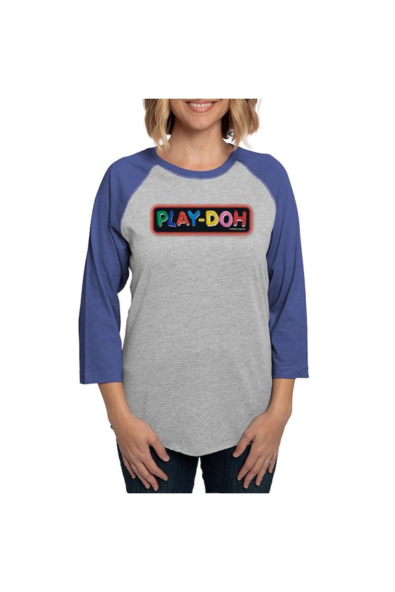 - Play Doh Stitched Logo Long Sleeve T Shirt - Womens Baseball Tee