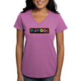 thumbnail image 1 of CafePress - Play Doh Stitched Logo T Shirt - Women's V-Neck Dark T-Shirt, 1 of 4
