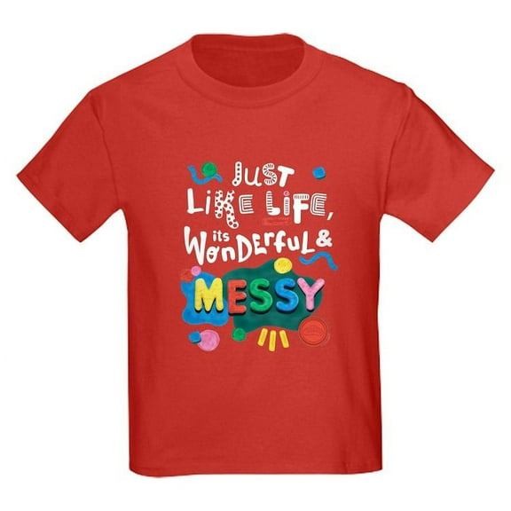 CafePress - Play Doh Wonderful And Messy T Shirt - Dark T-Shirt Kids XS-XL