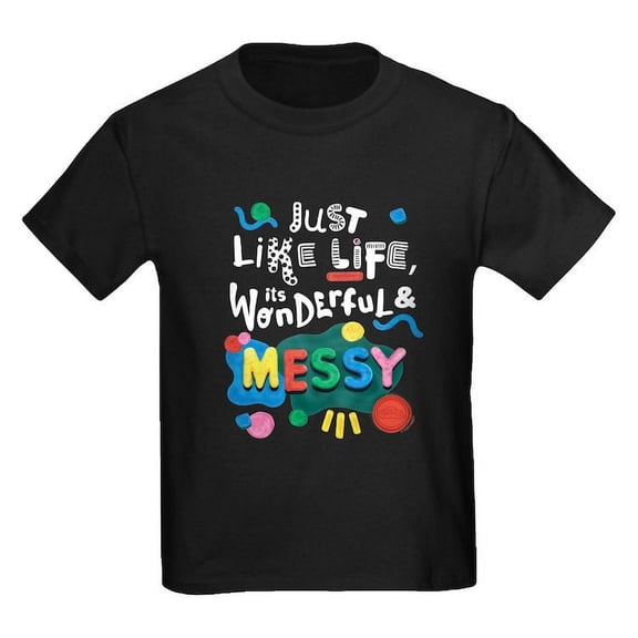 CafePress - Play Doh Wonderful And Messy T Shirt - Dark T-Shirt Kids XS-XL