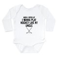 thumbnail image 1 of CafePress - Play Hockey Like My Uncle Body Suit - Long Sleeve Cotton Baby Bodysuit, 1 of 4