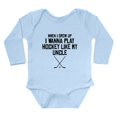 thumbnail image 1 of CafePress - Play Hockey Like My Uncle Body Suit - Long Sleeve Cotton Baby Bodysuit, 1 of 4