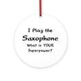 thumbnail image 1 of CafePress - Play Saxophone -  Round Wood Ornament 4", 1 of 2