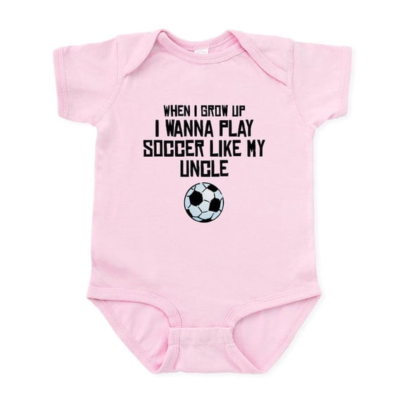 CafePress - Play Soccer Like My Uncle Body Suit - Baby Light Bodysuit, Size Newborn - 24 Months