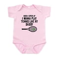 thumbnail image 1 of CafePress - Play Tennis Like My Daddy Body Suit - Baby Light Bodysuit, Size Newborn - 24 Months, 1 of 4