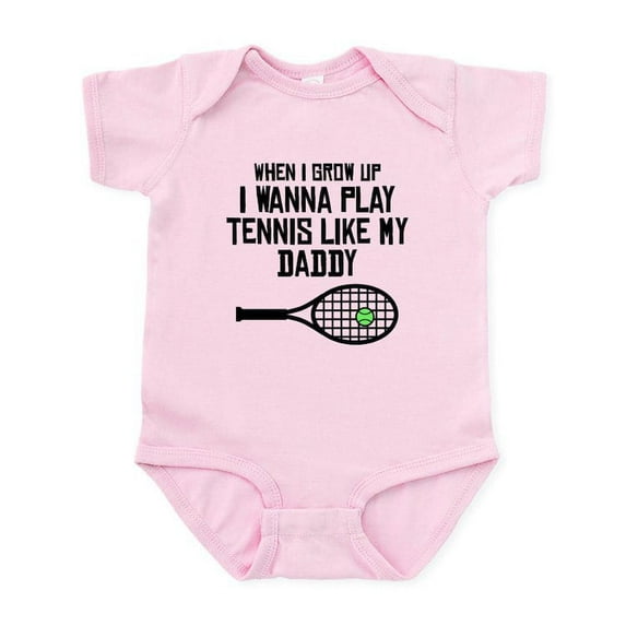 CafePress - Play Tennis Like My Daddy Body Suit - Baby Light Bodysuit, Size Newborn - 24 Months