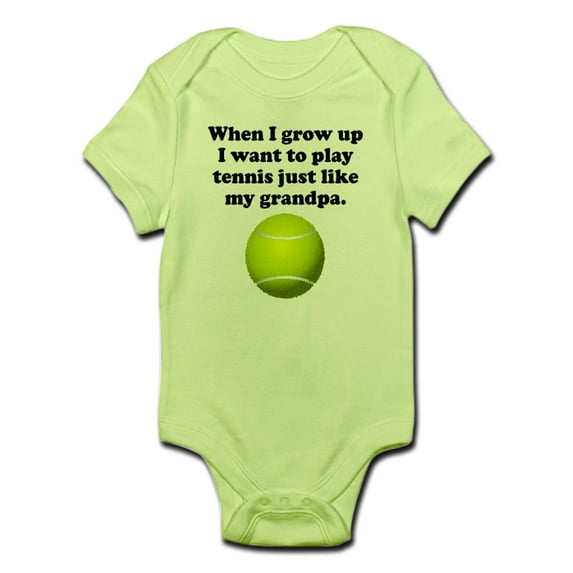 CafePress - Play Tennis Like My Grandpa Body Suit - Baby Light Bodysuit