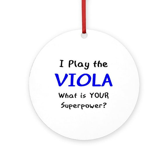 CafePress - Play Viola - Round Wood Ornament 4"