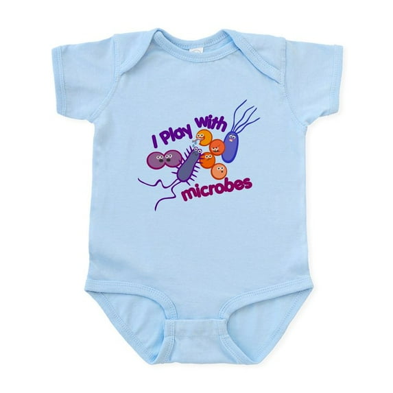 CafePress - Play With Microbes Infant Bodysuit - Baby Light Bodysuit, Size Newborn - 24 Months