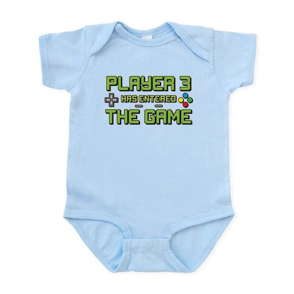 CafePress - Player 3 Has Entered The Game Baby Light Bodysuit - Baby Light Bodysuit, Size Newborn - 24 Months
