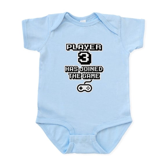 CafePress - Player 3 Has Joined The Game Funny Body Suit - Baby Light Bodysuit, Size Newborn - 24 Months