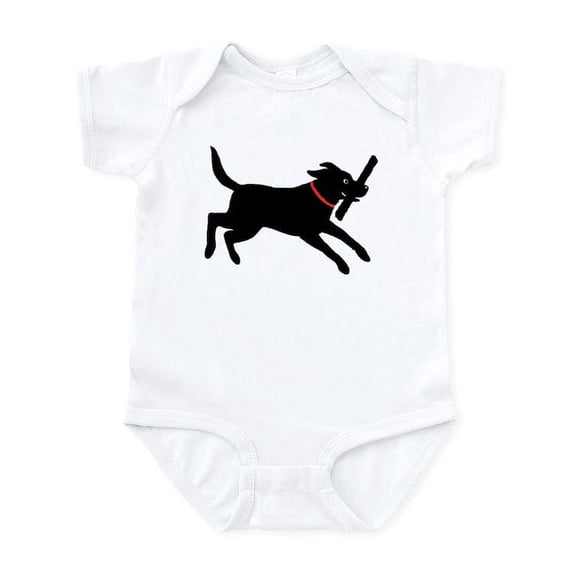 CafePress - Playful Black Lab Infant Bodysuit - Baby Light Bodysuit, Size Newborn - 24 Months